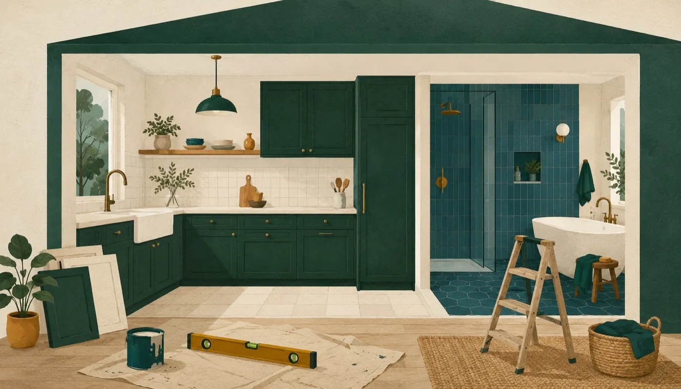 Illustration av renovering i Rönninge